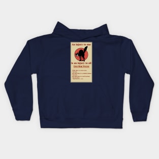 An injury to one is an injury to all - IWW - Industrial Workers of the World - One Big Union Kids Hoodie